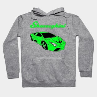 sharerghini, sharerghini merch,sharerghini Green rainbow Hoodie